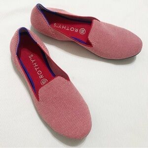 Rothy's Women's Red Loafers red tie lollipop size 7
